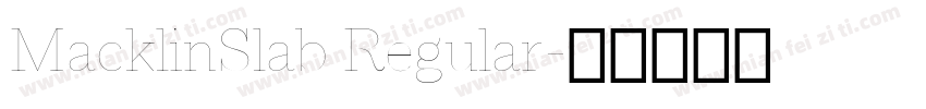 MacklinSlab Regular字体转换